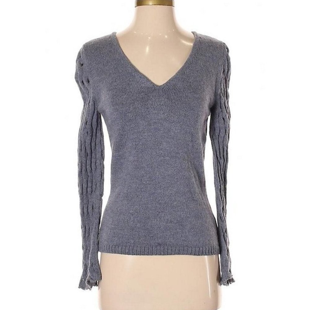 Nellik Vintage Wool V-neck Cut-out Sweater S
